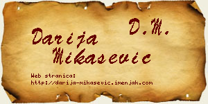 Darija Mikašević vizit kartica